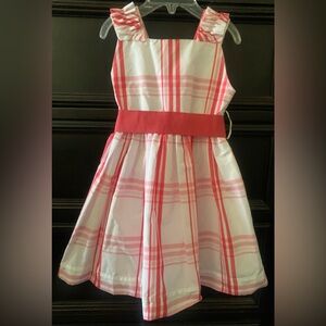 Chic Pink Plaid Girls Dress